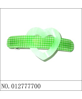 Plaid & Heart Barrette