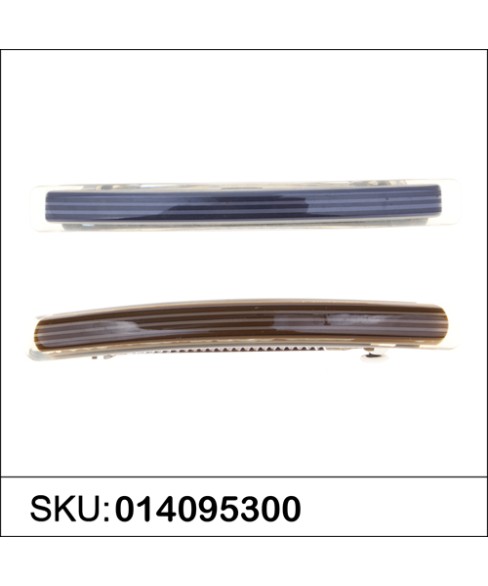 Stripe Long & Skinny Barrette  2-Pack