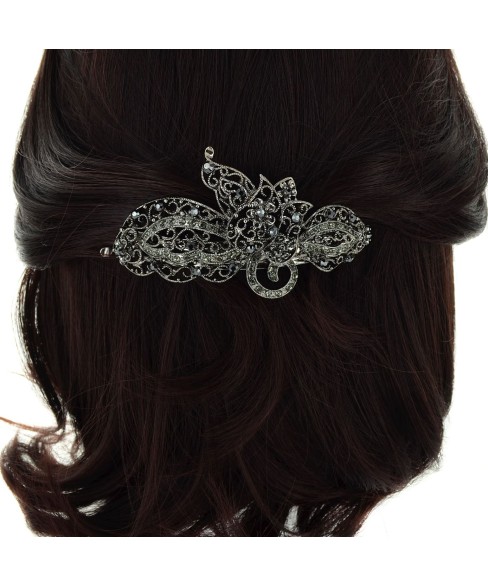 Crystal Flower Volume Barrette