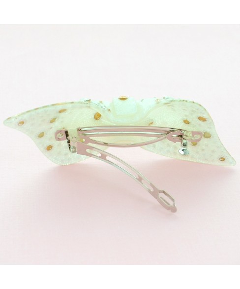 Crystal Acetate Bow Barrette