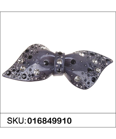 Crystal Acetate Bow Barrette