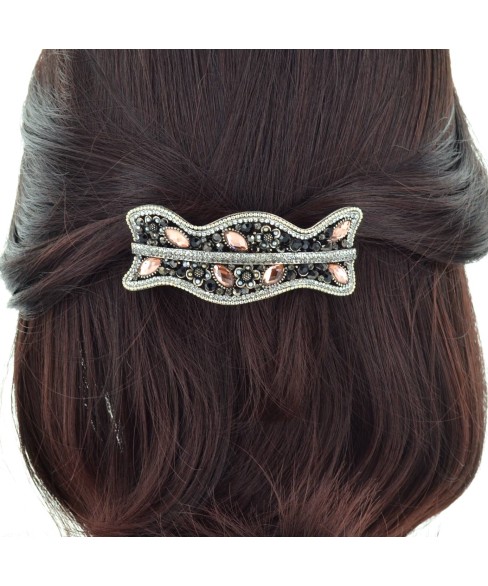 Vintage Style Crystal Beaded-Embellished Barrette