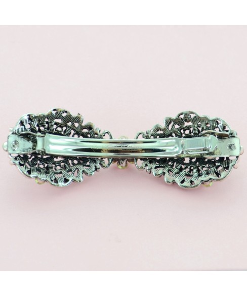 Vintage Inspired Crystal Bow Barrette (Cilp Paris)