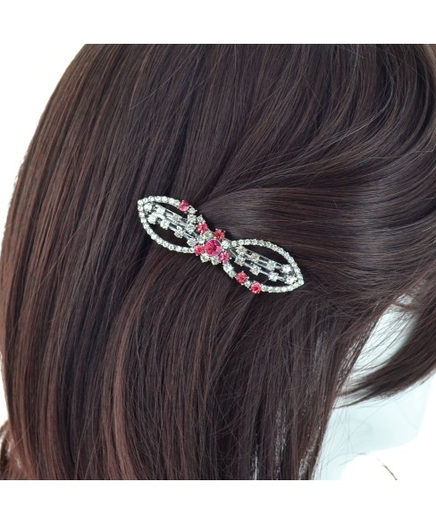 Crystal Bow Barrette (Cilp Paris)