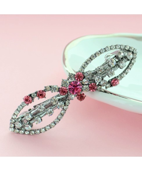 Crystal Bow Barrette (Cilp Paris)