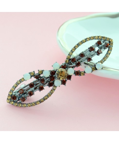 Crystal Bow Barrette (Cilp Paris)