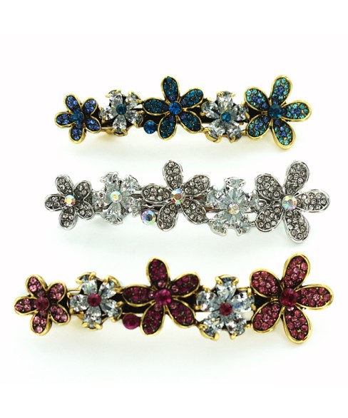 Cubiczirconia Flowers Barrette (Clip Paris)