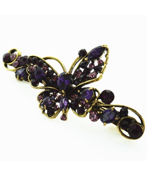 Luxurious Cubiczirconia Butterfly Barrette