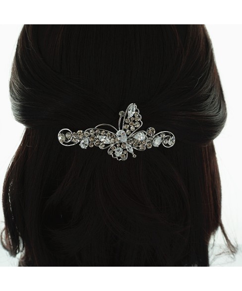 Luxurious Cubiczirconia Butterfly Barrette