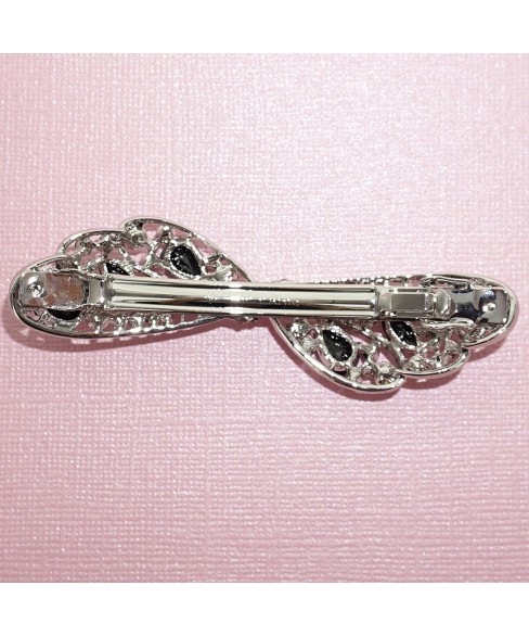 Vintage Inspired CubicZirconia Barrette Clip Paris