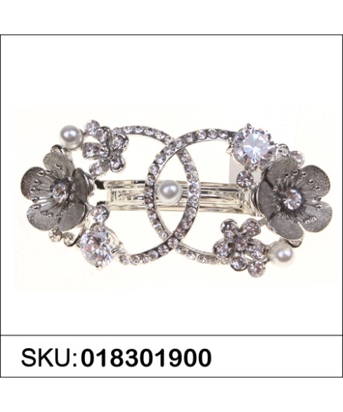 Cubiczirconia & Relief Flower Barrette