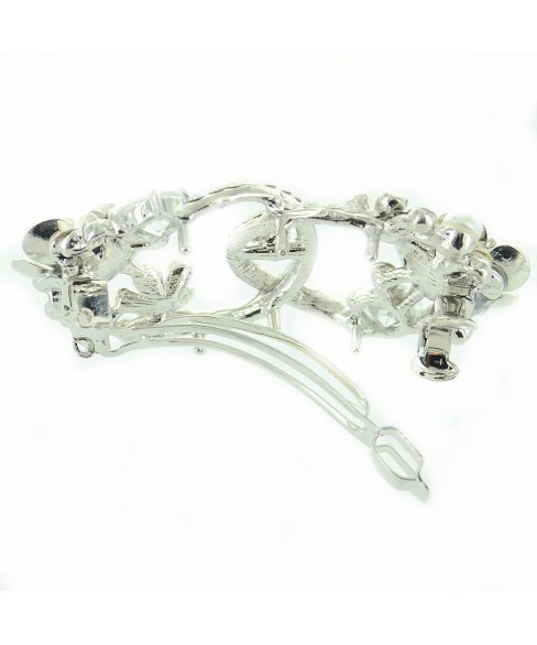 Cubiczirconia & Relief Flower Barrette