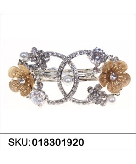 Cubiczirconia & Relief Flower Barrette