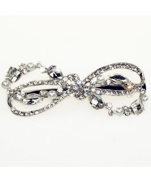 Crsytal Ribbon Barrette (France Clip)