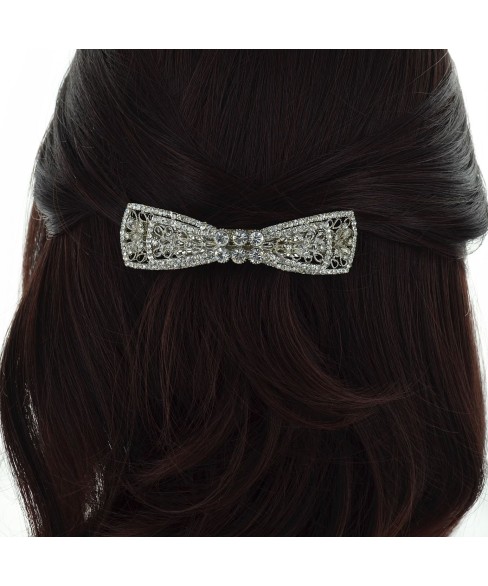 Austria Crystal Bow Barrette (Clip France)