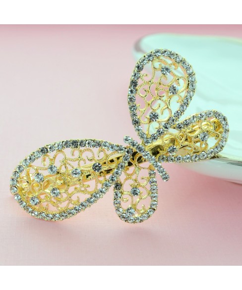 Austria Crystal Butterfly Barrette (Clip France)