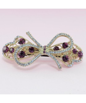 Australian Crystal Embellished Bow Barrette