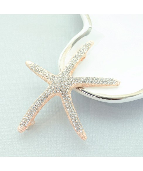 Crystal Star fish Barrette