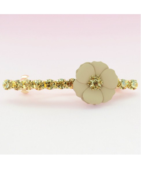 Sparkling Crystal Flower Barrette