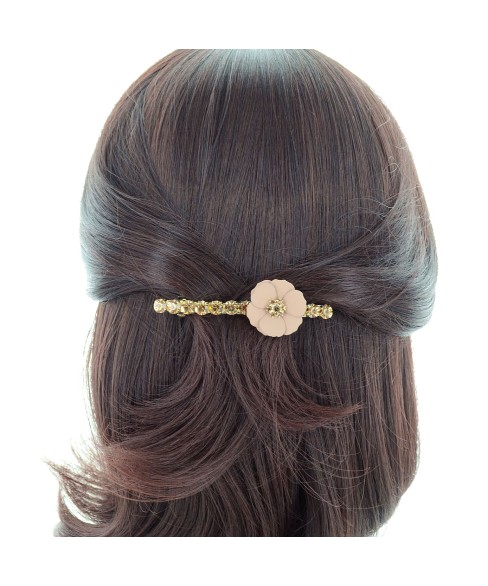 Sparkling Crystal Flower Barrette