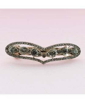 Crystal Rhinestone Heart Barrette/Hair Clip