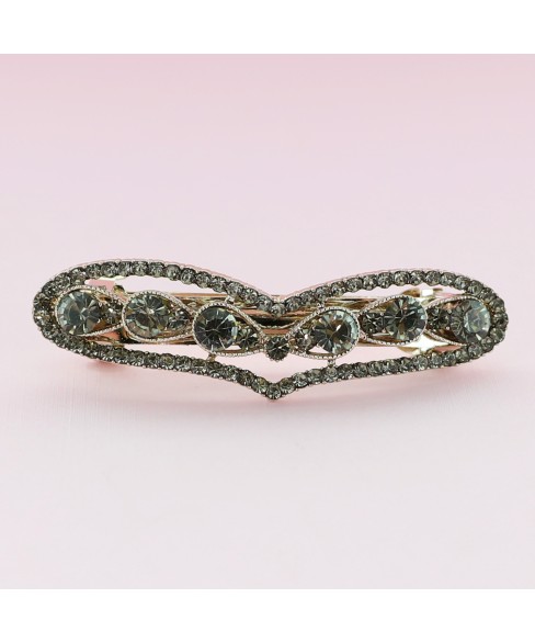 Crystal Rhinestone Heart Barrette/Hair Clip