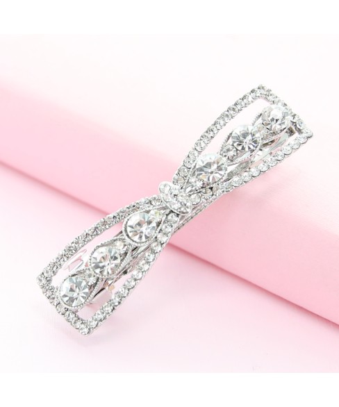 Rhinestone Bow Barrette (Clip France )