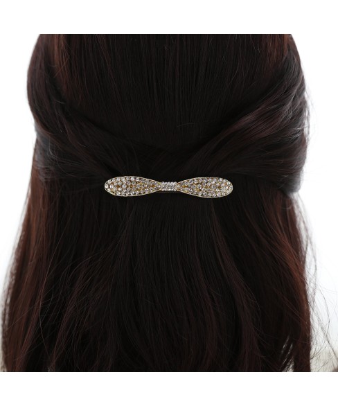 Crystal Rhinestone Bow Barrette/Hair Clip