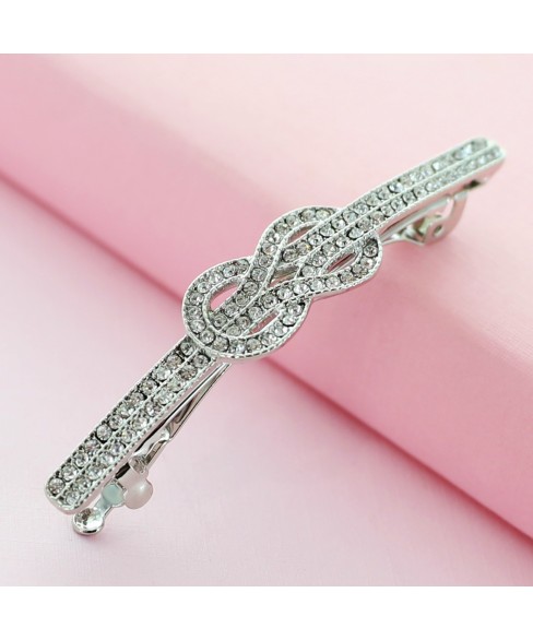 Rhinestone Twist Barrette/Hair Clip (Clip France)