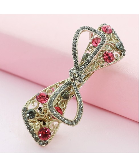 Crystal Rhinestone  Bow Barrette/Hair Clip