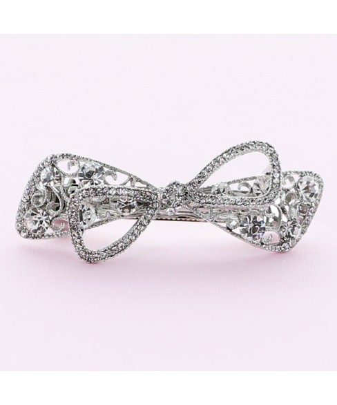 Crystal Rhinestone  Bow Barrette/Hair Clip