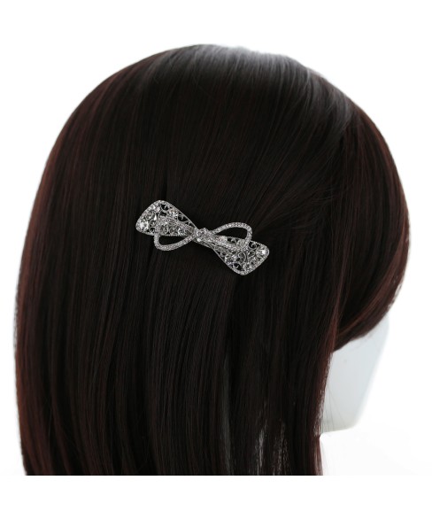 Crystal Rhinestone  Bow Barrette/Hair Clip