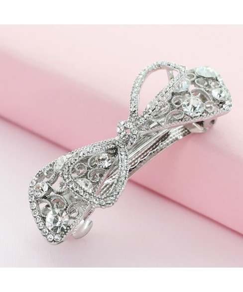 Crystal Rhinestone  Bow Barrette/Hair Clip