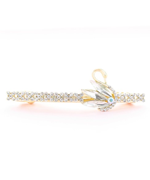 Rhinestone Swan Barrette (Clip France )