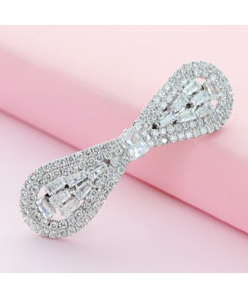 Cubic Zirconia Bow Pinch Cilp