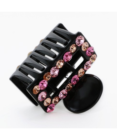 Crystal Rhinestone Rectangle Cutout Claw Clip