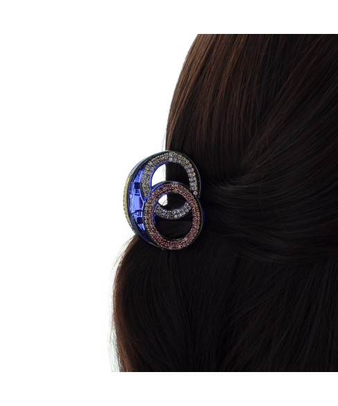 Double Ring Rhinestone Hair Jaw