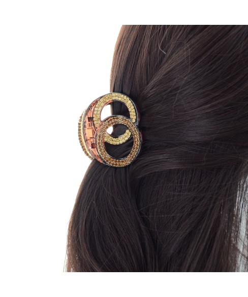 Double Ring Rhinestone Hair Jaw