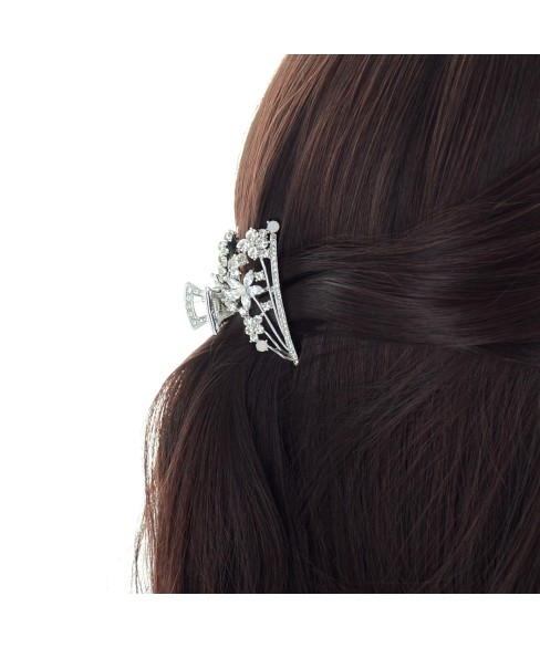 Cubic Zirconia Flower Hair Jaw