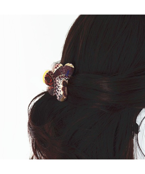 Mix Print Flower Hair Jaw