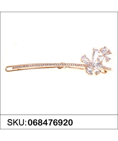 Luxurious Cubiczirconia Flower Barrette