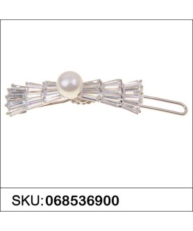 Glamorous CubicZirconia Bow Barrette