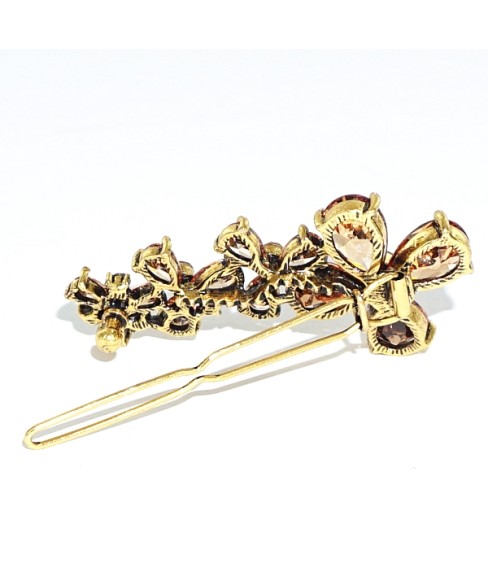 Luxurious Cubiczirconia Flower Barrette