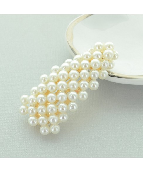 Imitation Pearl Water Drop Snap Clip/Barrette