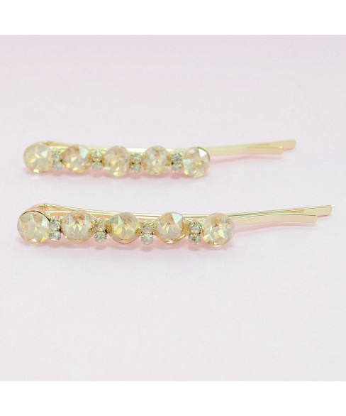 2-Pack Dazzling Row Crystal Barrettes