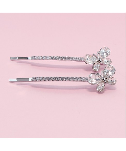 Crystal Butterfly Bobby Pin (2-Pack)