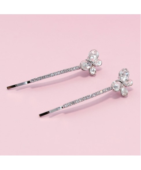 Crystal Butterfly Bobby Pin (2-Pack)