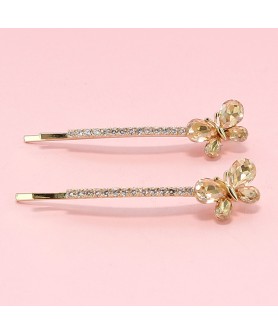 Crystal Butterfly Bobby Pin (2-Pack)