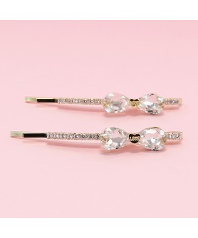 Crystal Bow Bobby Pin (2-Pack)