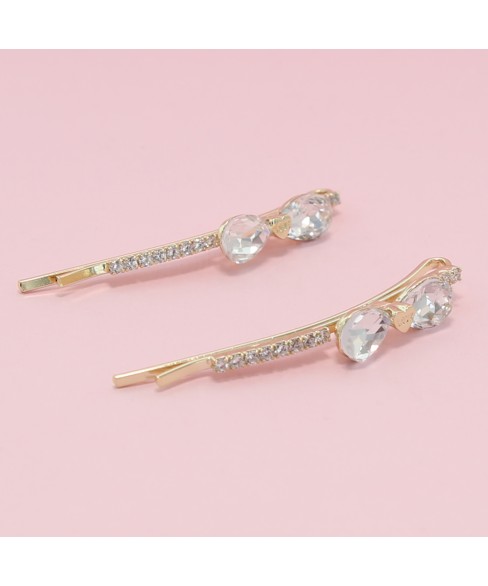 Crystal Bow Bobby Pin (2-Pack)